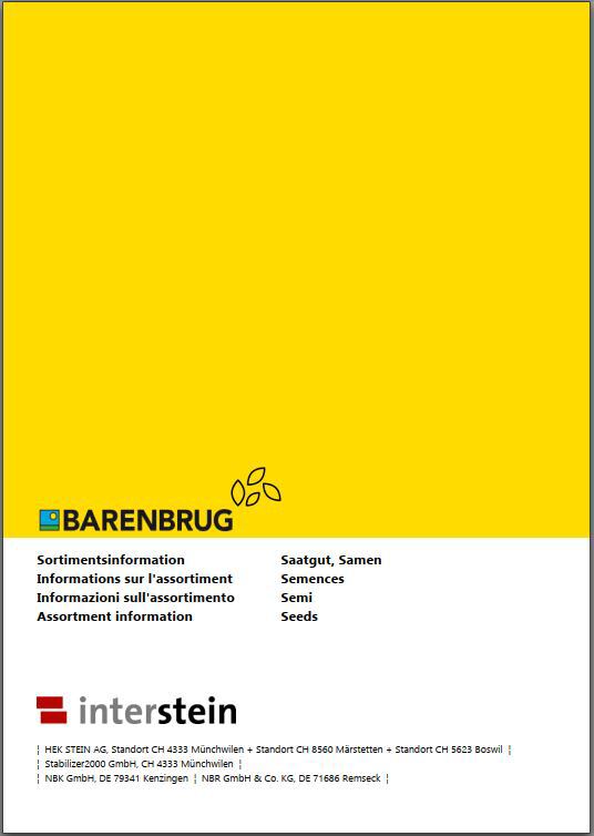 Katalog Barenbrug Saatgut, Samen, Yellow Jacket Water Manager, Resilient Blue, RPR, SOS Sport, Happy Lawn