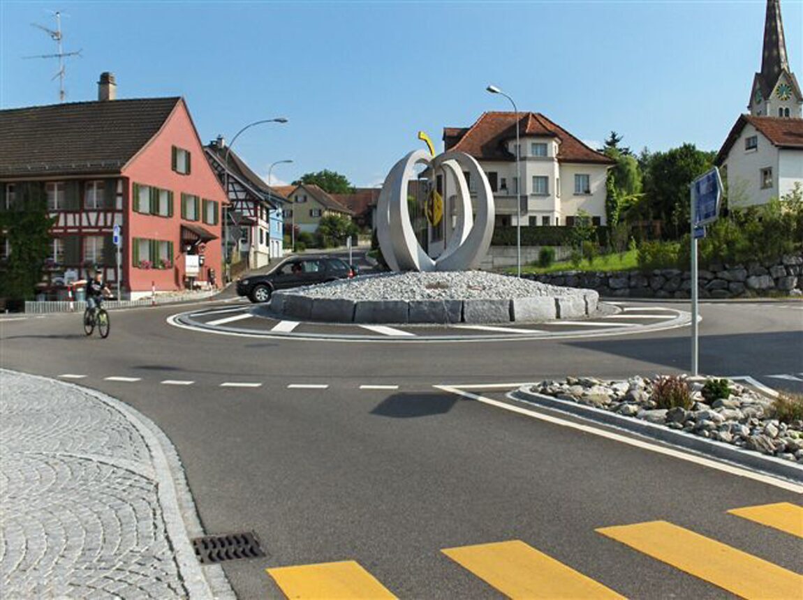Strassenbau (Bild eines Kreisels)
