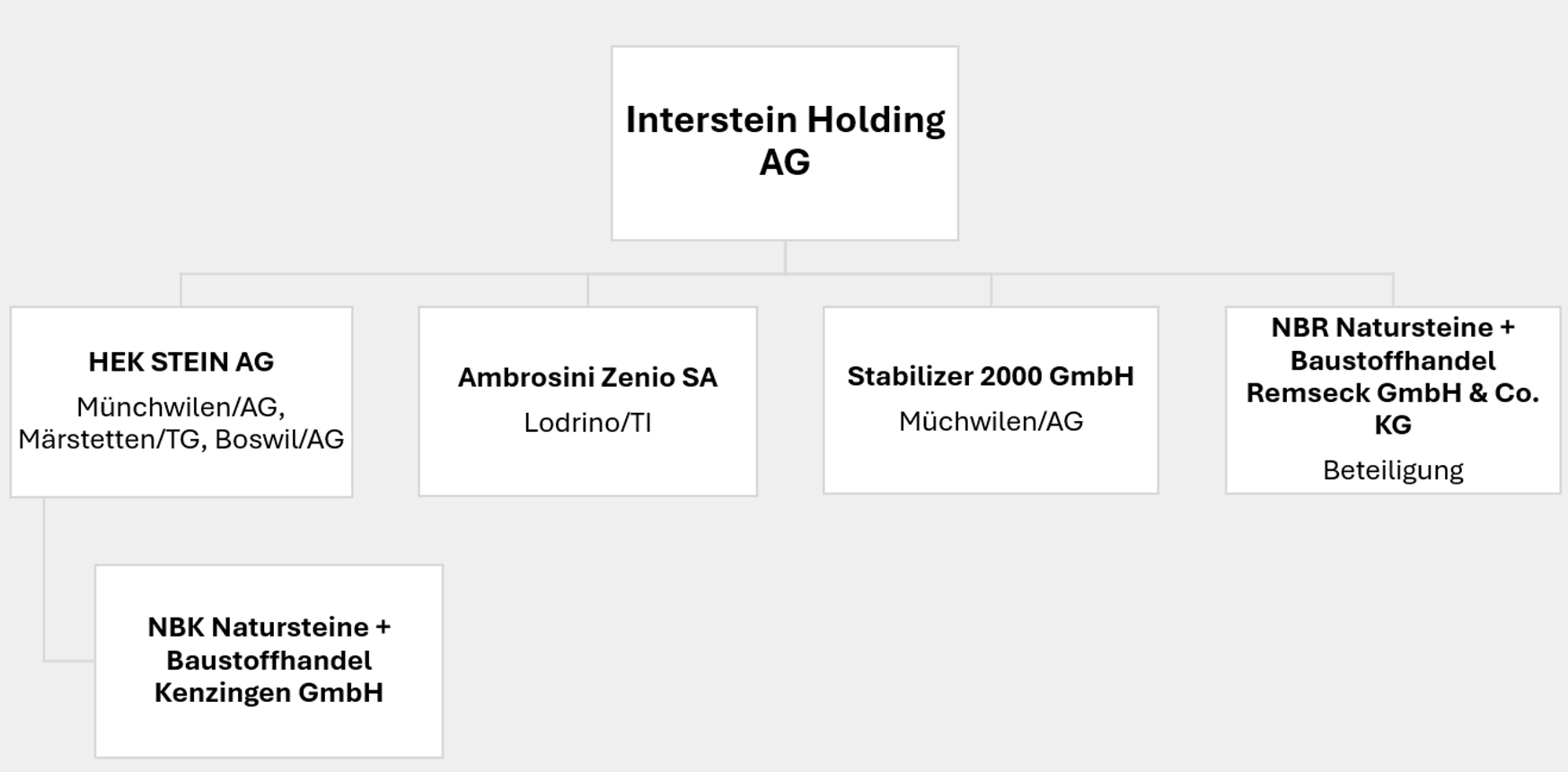 Organigramm Interstein AG